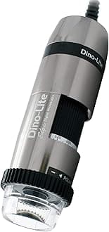 Dino-Lite USB Digital Microscope AM7115MZT, 10x-220x Magnification 5.0MP, Microtouch, Measurement, Scroll Lock, Polarizer, Removable Cap, Metal Body