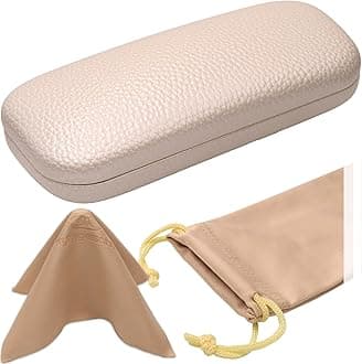 MyEyeglassCase Women's Hard Eyeglass Case | Protective Hard Shell Glasses Case with Pouch and Cloth
