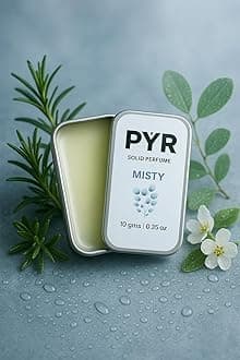 PYR Solid Perfume for Men & Women | MISTY Long-Lasting & Strong Fragrance | Non-Greasy & Travel-Friendly | Perfect for Date Night & Gifting | 10g