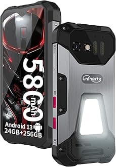 Tank Mini,4.3" Android 13 Outdoor Rugged Smartphone Unlocked,Waterproof 4G Mobile Cell Phones with Camping Light,24GB RAM+256GB ROM,5800mAh/GPS/OTG(Support T-Mobile& Verizon Only)