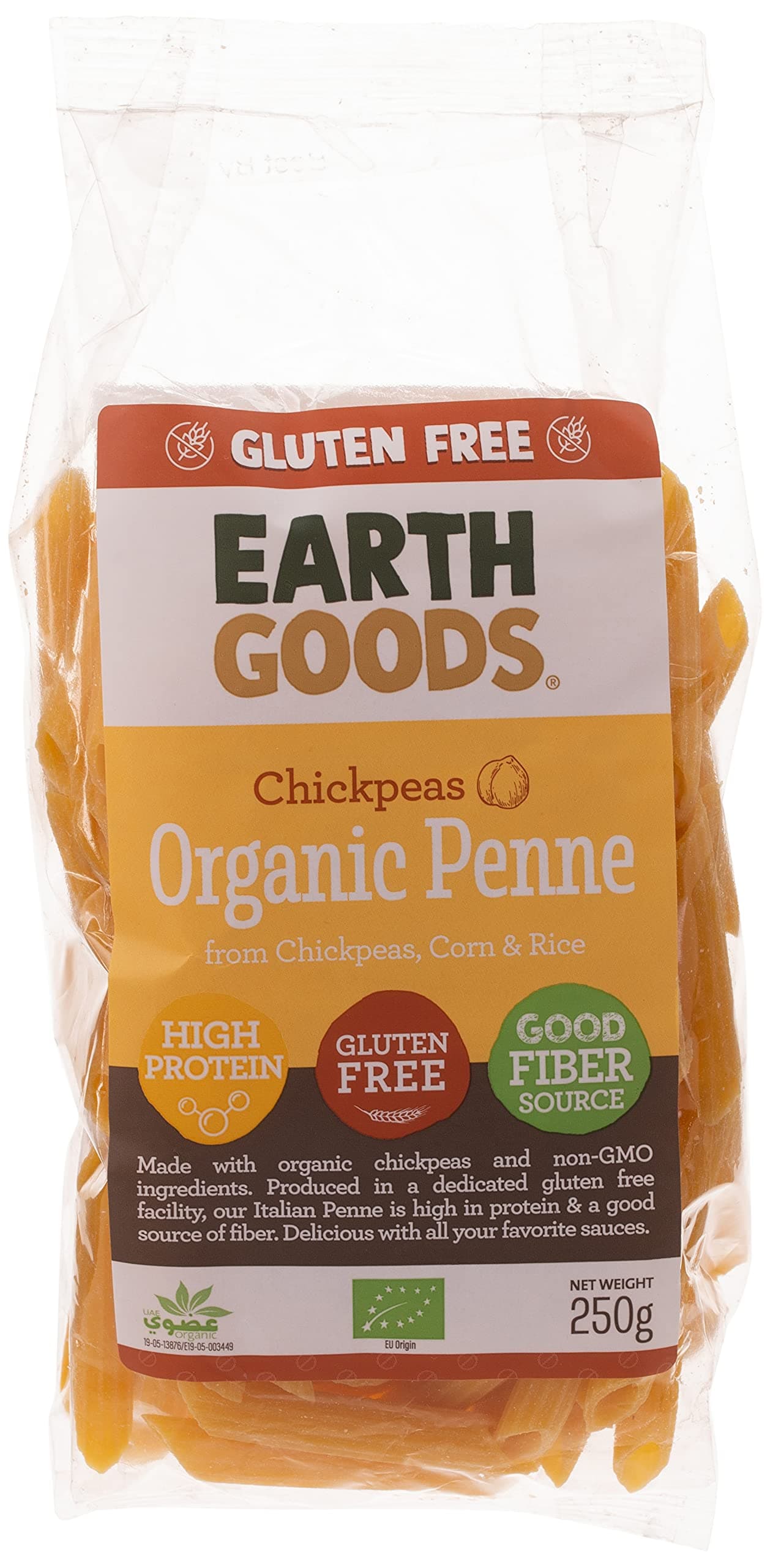 Earth Goods Organic Chickpeas Penne Gf 250G