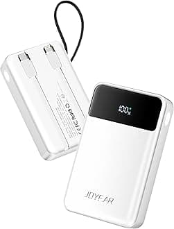 Portable-Charger-Power-Bank Travel Essentials Battery Pack USB C 30000mAh Built in Cable 22.5W Phone Fast Charging Powerbank Compatible with iPhone 16 15 14 13 12 11 iPad Samsung Google etc