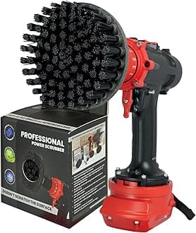 Premium Drill Brush Professional – Ultra-Stiff 13 cm Black | Scratch-Free Heavy Duty Cleaning Brush for Concrete, Brick, Stone, Metal, Masonry, Garage, BBQ Grills, Rust and Construction Tools
