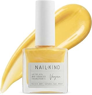 NAILKIND Yellow Nail Polish - Queen Bee - Bright Yellow Nail Varnish - Vegan Nail Lacquer + Peta Certified + Cruelty Free - Quick Drying Long Lasting - Chip Resistant Manicure - 8ml