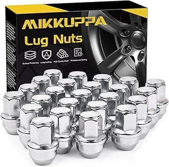 MIKKUPPA 24pcs M14x1.5 F150 Lug Nuts, Chrome OEM Style Replacement for 2015-2024 F-150 F150 Expedition Lincoln Navigator Factory Wheels 21mm Hex Anti-Rusting Updated Tire Nuts