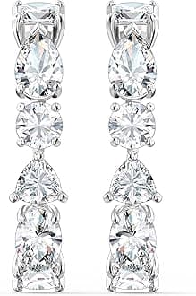 Swarovski Tennis Deluxe Jewelry Collection, Rhodium & Rose Gold Tone Finish, Clear Crystals