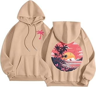 Pink Graphic Hoodies for Teen Girls Kids Womens Cute Letter Print Casual Preppy Sweatshirts Oversized Long Sleeve Y2K Streetwear Tops Pullover