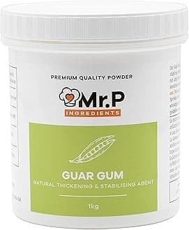 Mr.P Ingredients Guar Gum 1Kg Powder Thickener and Stabiliser Agent Vegan Vegetarian Halal Kosher Gluten Free (Recyclable Pot)