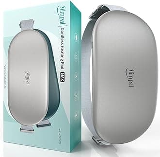 Slimpal Electric Heating Pad for Cramps Large-Sized Heated Pad for Menstrual Period Pain Relief Wearable with Extra Belt Belly Back Pain Relief Gift for Girls Women Wife, Grey