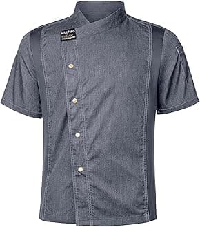 Golf Shirts for Men Unisex Men Women Breathable Chef Jacket Cooking Coats Hotel Restaurant Work Uniform Canteen Work Chef Coat Grey