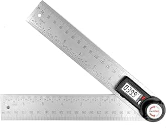 GemRed 82305 Digital Angle Finder Protractor-Stainless steel (white&red button)