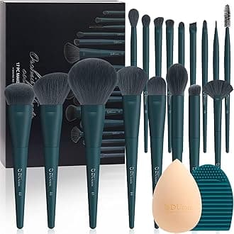 DUcare Makeup Gift Set 19 Pcs,17pcs Makeup Brushes Set 1pc Cleaning Mat 1pc Makeup Sponge Make up Brushes for Foundation,Face Blending Powder, Contour, Bronzer,Highlight, Concealer, Eyeshadow
