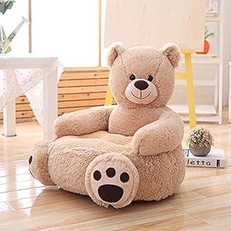Kids Sofa Chair, Toy Shape Seat, Baby Nest Sleeping Bed Cushion Stuffed, Teddy Bear Doll (Beige)