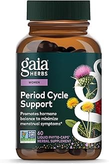 Period Cycle Support - Supports Hormone Balance & PMS Relief* - Herbal Supplement with Vitex Berry & Schisandra - Free from Gluten, Dairy & Soy - 60 Vegan Liquid Phyto-Caps (30 Servings)