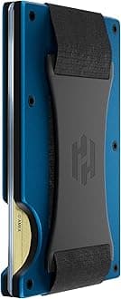 Hayvenhurst Wallet For Men - Reinvented Design Men's Wallet - Slim, Minimalistic & Seamless, Blocks RFID Scanners with a Cash Strap (Navy), Navy