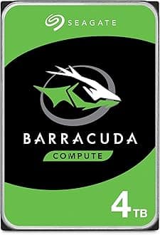 Seagate Barracuda 4 TB internal Hard Drive HDD, 3.5 Inch, 5400 U/Min, 256 MB Cache, SATA 6 Gb/s, Modellnr.: ST4000DMZ04