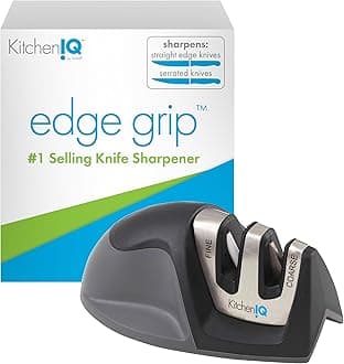 anchara KitchenIQ 50009 Edge Grip 2-Stage Knife Sharpener, Black