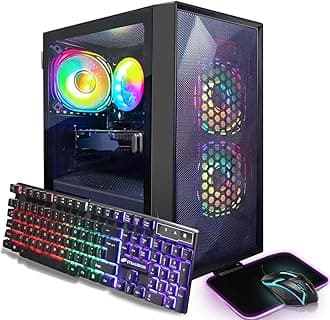 STGAubron Gaming PC Computer Desktop, Intel Core i5-8600 up to 4.3G, Radeon R...