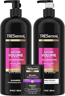 Shampoo and Conditioner Set, Amplified Volume + Collagen Infusion, 24H Full Body & Lift with Heat Protection + Keratin Repair Mask (3 Piece Set)