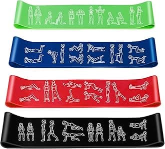 Amonax Resistance Bands Set for Women and Men, Exercise Fitness Home Gym Bands for Legs and Glutes and Arms. Yoga, Pilates Resistant Band Mini Loop Bands