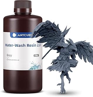 3D Printer Resin, Water Washable Resin, No Extra Alcohol Needed and Easy to Clean, Fast Curing, Low Odor, Wide Compatibility for All Lc Resin 3D Printers