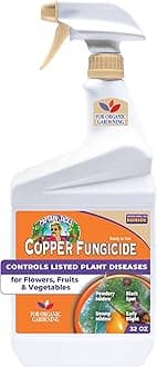 Captain Jack's Copper Fungicide, 32 oz Ready-to-Use Spray for Organic Gardening, Controls Common Diseases