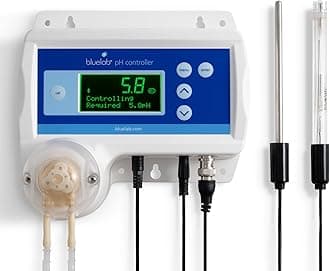 Bluelab pH Controller with Monitoring & Dosing, Digital EC/TDS/PPM Meter for Hydroponic System and Indoor Plant Grow, Easy Calibration (CONTPH)