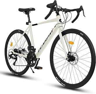 700C Lightweight Aluminum Road Bike, 16-Speed Racing Bicycle with Disc Brakes, Hybrid Commuter Bike for Men and Women, Perfect for City Roads and Outdoor Cycling