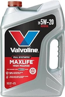 Valvoline Full Synthetic High Mileage with MaxLife Technology 5W-20 Motor Oil 5 QT
