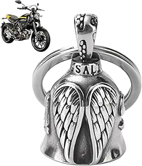 – Guardian Angel Motorcycle Bell - Stainless Steel Biker Luck Bell for Motorbikes
