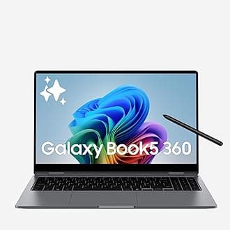 Samsung Galaxy Book5 360 | Intel Evo Core Ultra 7 256V | Built-in AI | 15.6" (39.6cm) Touchscreen 2-in-1 AMOLED 60Hz | 500 Nits (16GB/512GB SSD/Intel Arc/Win11/MSO'21/Gray/1.46kg) | S-Pen Included