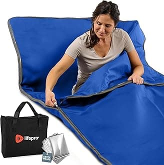 LifePro Far Infrared Sauna Blanket - Portable Infrared Sauna for Home Relaxation - Sauna Blanket - Infrared Blanket Sauna with 77–176 °F Temp Range