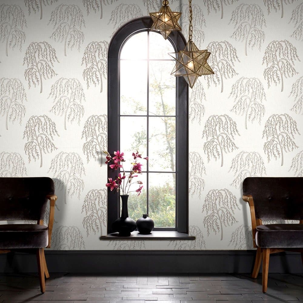 Superfresco Easy Paste The Wall Willow Tree Glitter Metallic Wallpaper