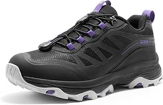 NORTIV 8 Women's Waterproof Hiking Shoes Quick Laces Outdoors Walking Trekking Camping Tennis Sneakers Canyon