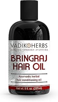 Vadik Herbs Bringraj (Bhringraj) Hair Growth and Conditioning Oil with Rosemary (8 oz) - For Hair Loss, Balding, Thinning, Beard Growth, Scalp Treatment