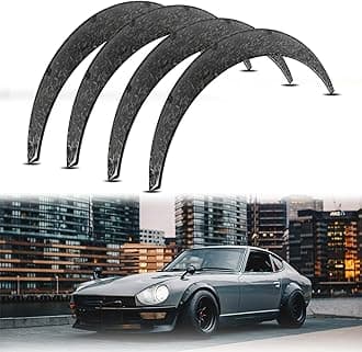 DREAMIZER 4×Universal Flexible Car Fender Flares Extra Wide Body Kit Wheel Arches (4pcs 50mm Satin)