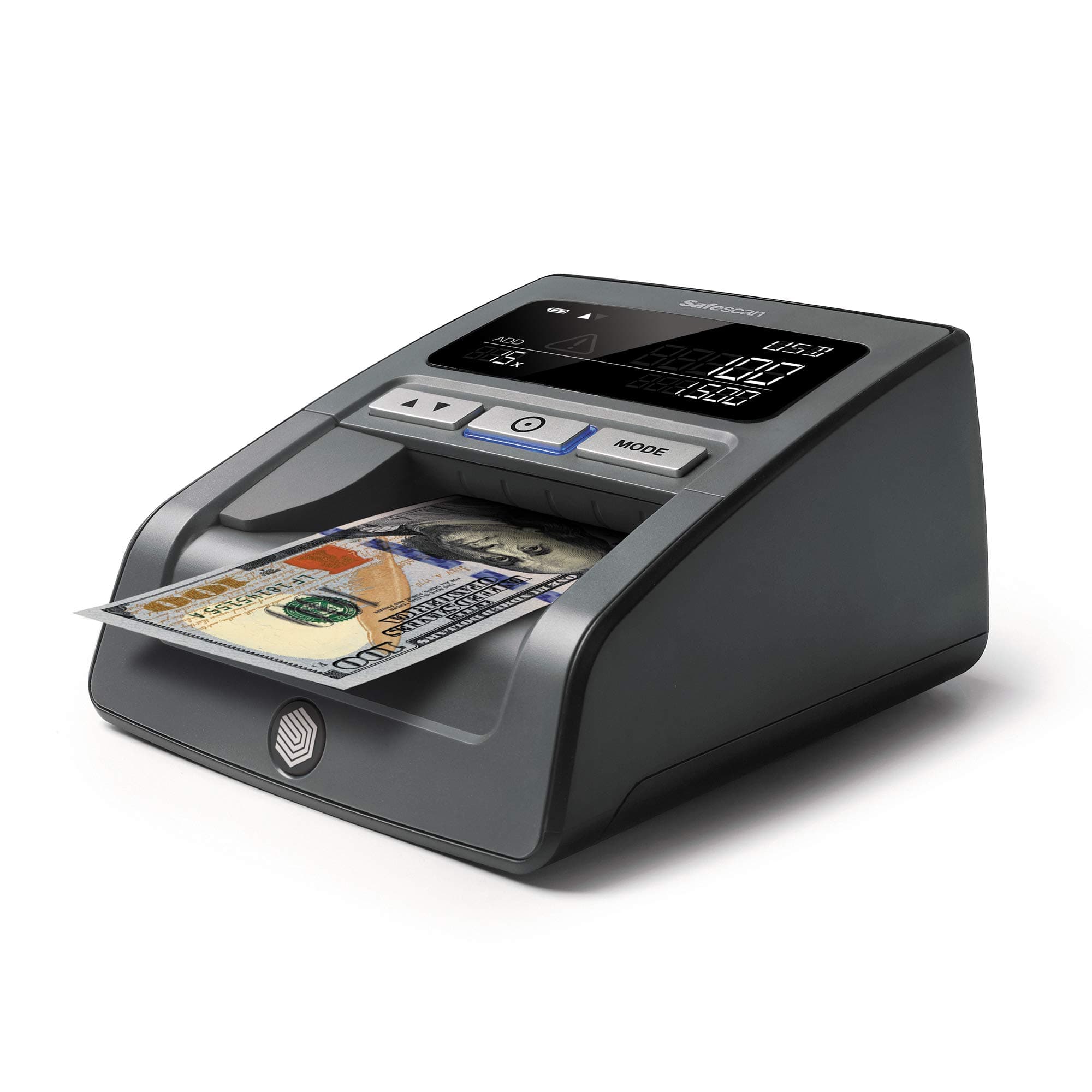 185-S - Multi-direction automatic counterfeit bill detector - 100% dollar bill verification - 112-0575, black