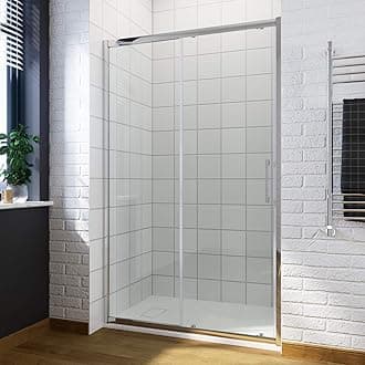 ELEGANT 1000mm Sliding Shower Screen Panel for Bath Door in 6mm Safety Shower Enclosure Cubicle Glass
