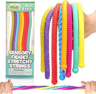 Lesong Sensory Toys For Kids - Textured Stretchy Fidget Stress, Anxiety , Special Needs Autistic Adhd Autism Children Toddlers Boys Girls, Christmas Stocking Stuffers