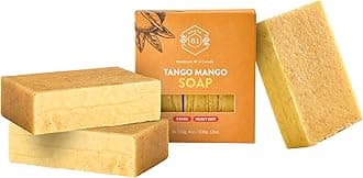 Crate 61 Organics, Handmade in Canada, Plant Based Cold Process Natural Bar Soap For Face And Body, With Premium Essential Oils, For Men And Women 3 Pack (Mango)