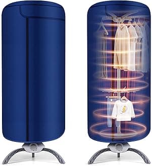 Electric Clothes Dryer, 900W Heated Clothes Airer Drying Pod, 12kg 2-layer Circulates Hot Air Airer Machine For Quick Drying