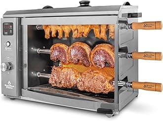 Brazilian Flame Silver Brazilian Gas Rotisserie Grill