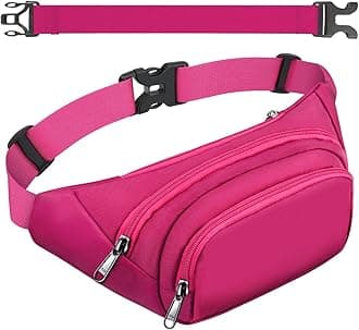 Large Fanny Pack for Women Men - Syican Waist bag with 3-Zipper Pockets, Gifts for Enjoy Sports Traveling Workout Casual Hands-Free crossbody bags Fits MAX 7.9'' iPad & 6.6'' Phone