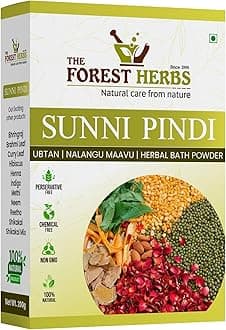 Sunnipindi Herbal Bath Powder Ubtan Body Scrub Face Pack - Tan Removal - Ancient Ayurvedic Healing - Enriched With Herbs 200 G (Pack Of 1) )