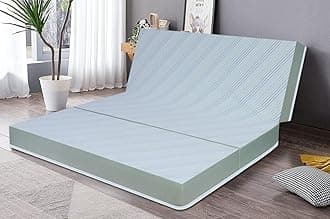 Springtek Foldable Mattress|2 Layer High Density&Gel Memory Foam Folding Mattress|Guest Bed Gadda|Floor/Travelling/Portable 5 in Single Size Cot Mattresses|72X36 in
