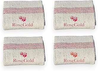 Rose Gold Cotton Floor Cleaning Cloth/Floor Duster/Pocha, 600 GSM (Off White, Large Size, 30x30 inch) Pack of 4