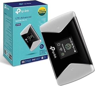 TP-Link M7450 4G+ MiFi, Portable Travel Wi-Fi, SD Card Slot, Unlocked LTE-Advanced Cat6 Mobile Wi-Fi Hotspot, Caravan Wi-Fi (Share Dual Band Wi-Fi with Up to 32 Devices, Easy tpMiFi App Management)