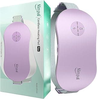 Slimpal Menstrual Heating Pad for Cramps, Portable Cordless Heating Pad for Period Pain Relief, Electric Wearable Heat Belt, Constant Working, Gifts for Women Girl, Purple