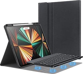 Wireless Keyboard Case with Arabic and English Layout, Rechargeable Bluetooth, Slim Stand Cover,Keyboard Case For (iPad Pro 12.9 inch 2022)