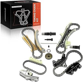A-Premium Engine Timing Chain Kit W/Tensioner [fits SOHC, 6Cyl 4.0L] Compatible with Ford Explorer 97-10, Explorer Sport Trac, Mustang 05-10, Ranger & Mazda B4000 01-10 & Mercury Mountaineer 98-10